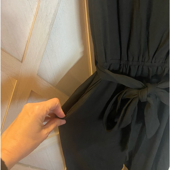 Black jumpsuit_Spring_Small (6)_ Women Black Casual Black Short Sleeve One piece - Picture 5 of 9